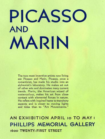 Picasso and Marin exhibition, 1938 brochure