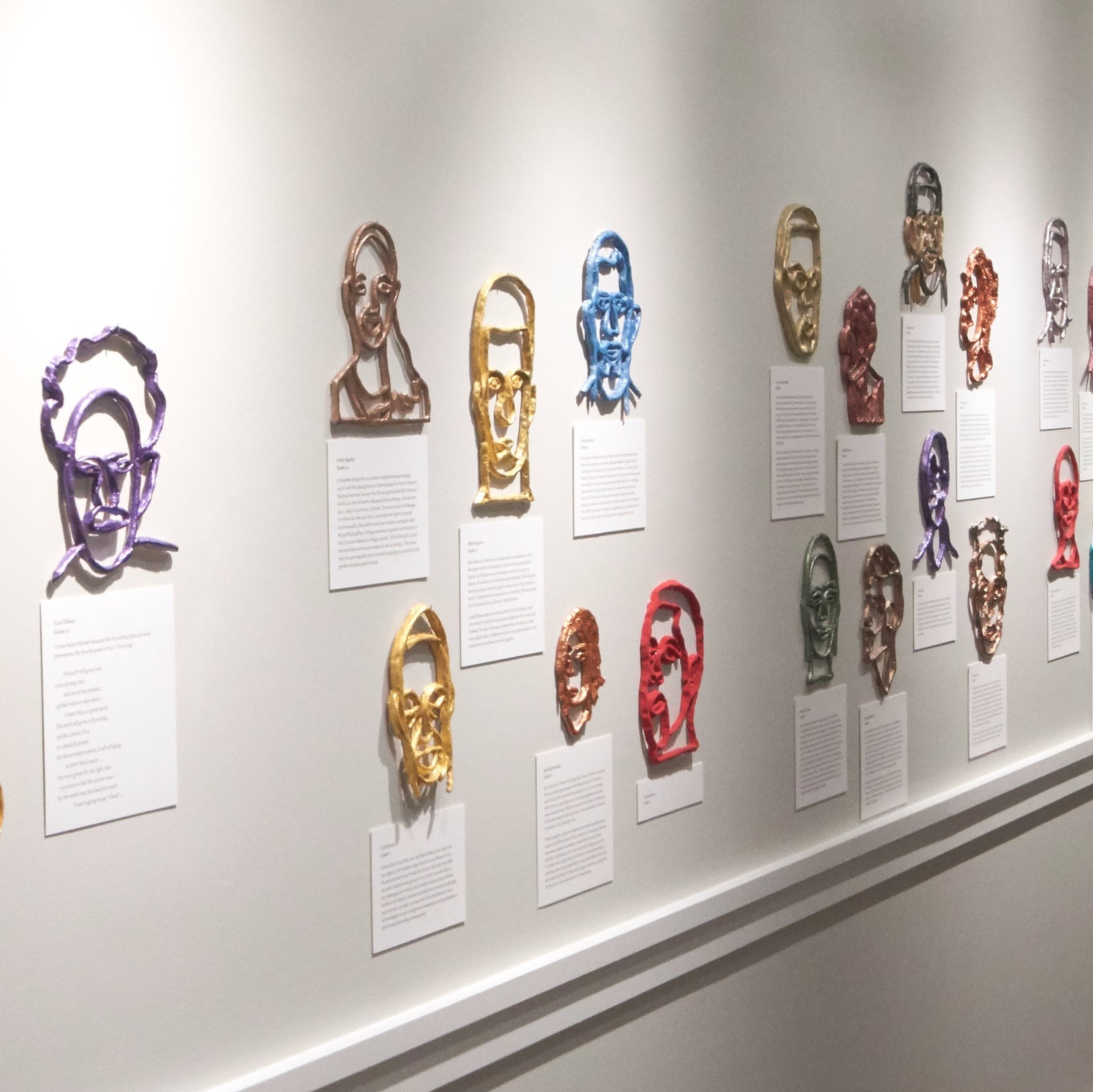 Exhibition View of Clay Contour Portraits